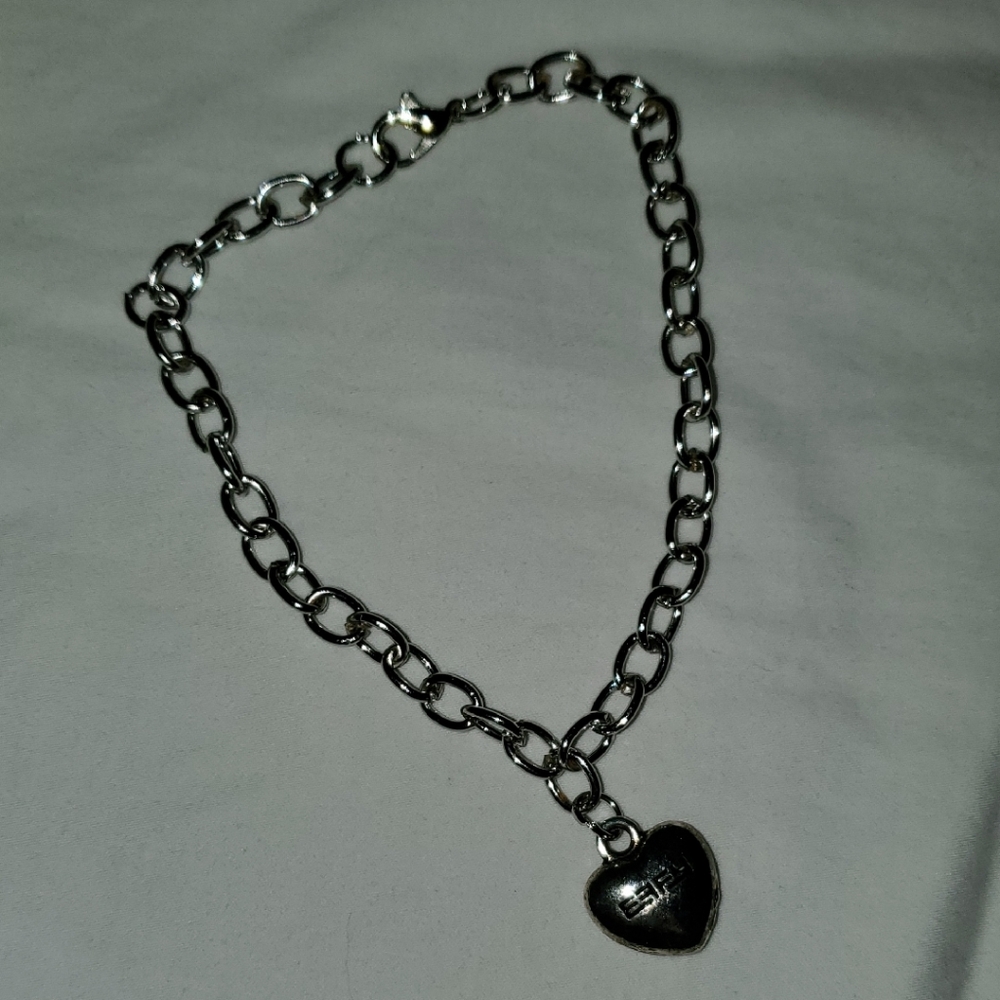 EFFY .Silver Heart Link Chain Bracelet